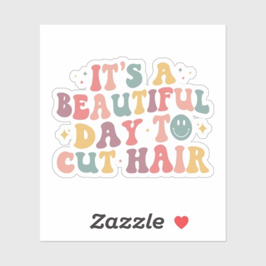 美容院を切る美しい日だ シール (シート)