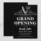 美容院グランドオープンの招待状カード 招待状 (正面/裏面)