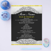 美容院サービス一覧チラシ ダイヤモンド ゴールド チラシ (シングル)