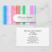 美容院ビジネスカードバタフライストライプ 名刺 (正面/裏面)