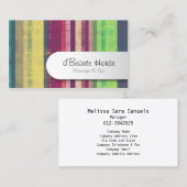 美容院ビジネスカードバタフライストライプ 名刺 (正面/裏面)