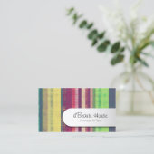 美容院ビジネスカードバタフライストライプ 名刺 (スタンド正面)