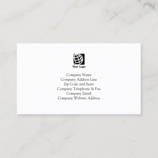 美容院ビジネスカードバタフライストライプ 名刺 (裏面)