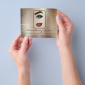 美容院プライス一覧バララッシュブローメイクアップリップ チラシ (手)