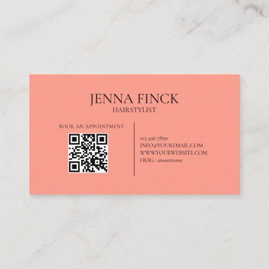 美容院ミニマル 名刺 (裏面)