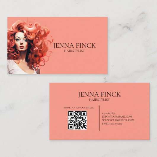 美容院ミニマル 名刺 (正面/裏面)