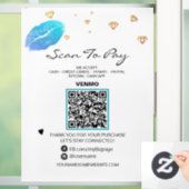 *~* 美容院代 QRコード LIPS 窓用シール ウィンドウサイン (ホーム)