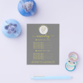 美容院再開ロゴQRコード価格リスト チラシ (シングル)