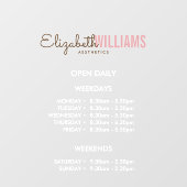 美容院営業時間 ウィンドウサイン (シート)