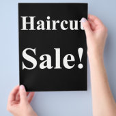 美容院 バーバー 散髪 セール ポスター プロモーション チラシ (手)