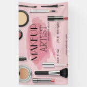 美容院　ヘアカット　ハサミ　メイクアップアーティスト　モダン 横断幕 (縦)