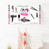 美容院　ヘアカット　ハサミ　美容師　モダン 横断幕 (インサイチュ)