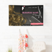 美容院　ヘアカット　ハサミ　美容師　モダン 横断幕 (インサイチュ)