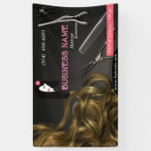 美容院　ヘアカット　ハサミ　美容師　モダン 横断幕 (縦)