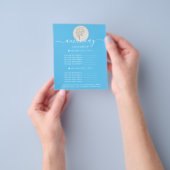 美容院 ヘアデザイナー ロゴ ゴールド ブルー チラシ (手)