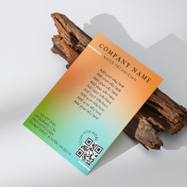 美容院 ホログラフィック グラデーション チラシ