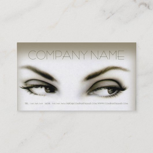 美容院/メーキャップアーティスト/美容師カード 名刺 (正面)