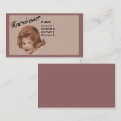 美容院-大きい毛のプロフィールカード-プロフェッショナル 名刺 (正面/裏面)