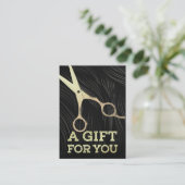 美容院/理容師 ギフト券 はさみ 割引カード (スタンド正面)