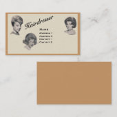 美容院-非常に専門のプロフィールカード3 名刺 (正面/裏面)