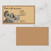 美容院-非常に専門のプロフィールカード(2B) 名刺 (正面/裏面)