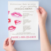 美容＆メイクのチラシテンプレート チラシ (手)