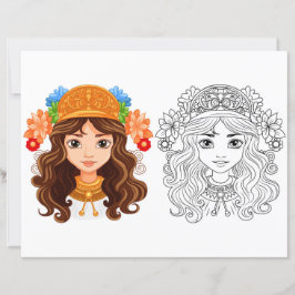 美少女カラーリングページ