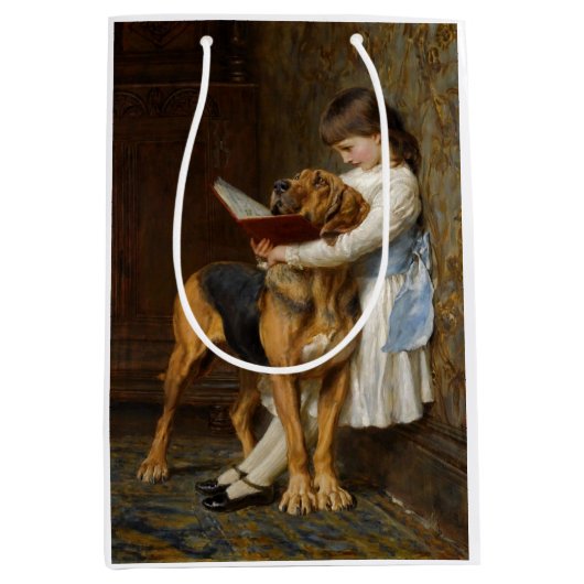 美少女読の犬抱き枕 ミディアムペーパーバッグ (正面)