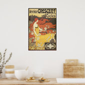 美少女・ヴィンテージ自転車ポスター ポスター (キッチン)