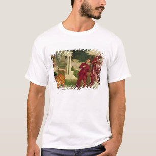 美徳と悪間の若者 Tシャツ
