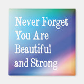 美忘れしく強い引用文 マグネット (正面)