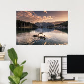 美摺湖 |ドロミテス,イタリア ポスター (ホームオフィス)