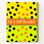 美数々の色イニシャル名モノグラムの ノートブック (裏面)