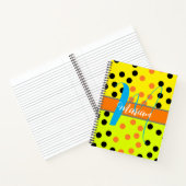 美数々の色イニシャル名モノグラムの ノートブック (内部)