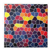 美数々の色ハニカムパターンモザイク タイル (正面)