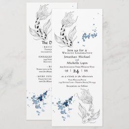 美日本のしいコイの結婚魚 招待状