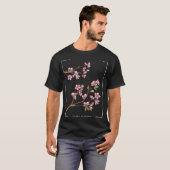 美日本の的気波さくらんぼの花咲き Tシャツ (正面フル)