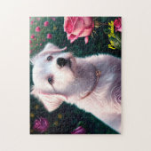 美犬とバラコレクション ジグソーパズル (縦)