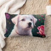 美犬とバラコレクション ランバークッション (ブランケット)