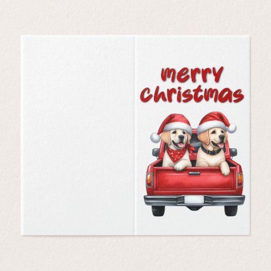 美犬クリスマスカード (外部フラット)