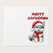 美犬クリスマスカード (外部フラット)