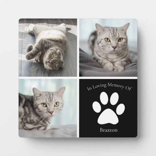 美猫記念ペットカスタム形容姿の写真 フォトプラーク (正面)