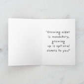 美的かわいい3Dブラックハッピーバースデーグリーティング シーズンカード (内部)