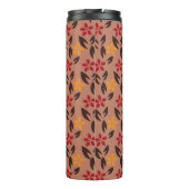 美的かわいらし茶色モノグラム花柄 タンブラー (裏面)