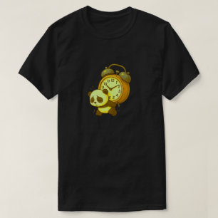 美的なねむいパンダ巨大な目覚まし時計 Tシャツ