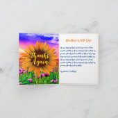 美的なひまわり（プロへの感謝メッセージ） ユニーク サンキューカード (内部)