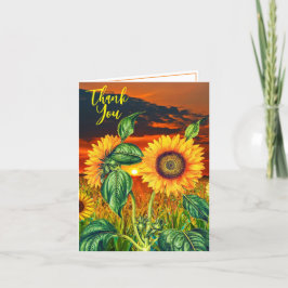 美的なひまわり（プロへの感謝メッセージ） ユニーク サンキューカード