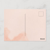 美的なピンクの花束の少女 ポストカード (裏面)