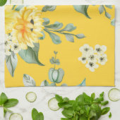 美的な花柄 キッチンタオル (折り畳み)