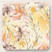 美的な花柄 コースター (正面)